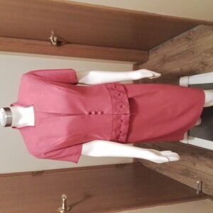 K Petite Collection  2- piece jacket dress, size 8P, in medium dusty rose.